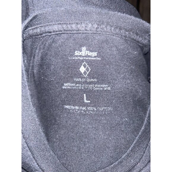 Youth Harley Quinn Hi Puddin Black Graphic T-Shirt Size L - Picture 4 of 4